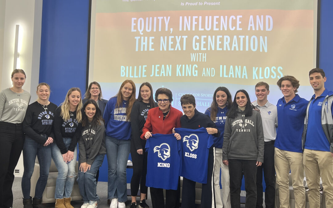 Seton Hall: Billie Jean King and Ilana Kloss at Seton Hall