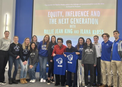 Seton Hall: Billie Jean King and Ilana Kloss at Seton Hall