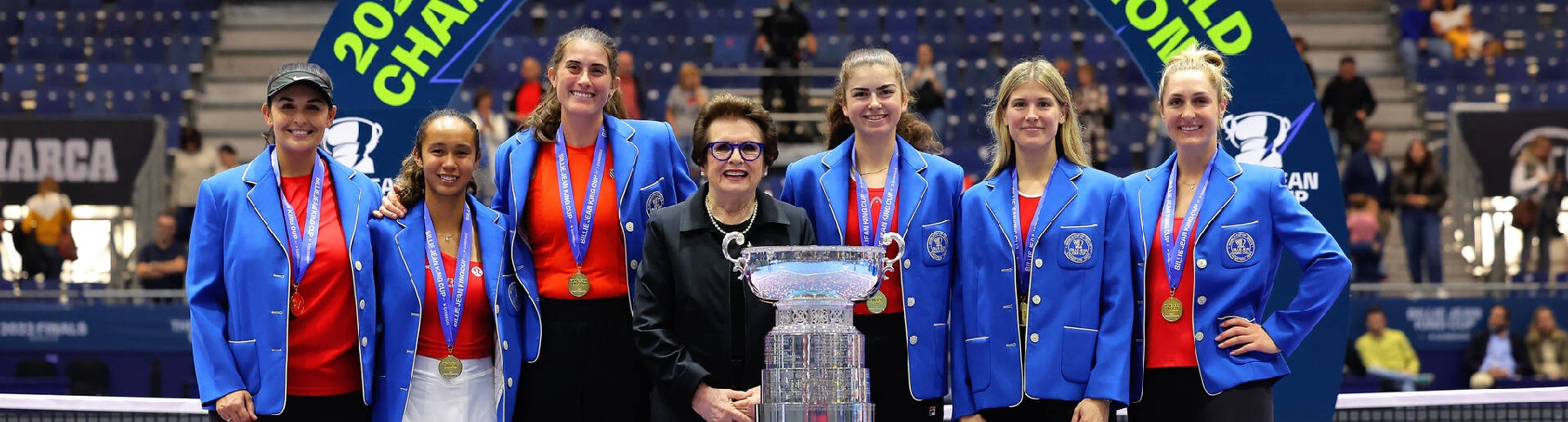 Billie Jean King preseting the Billie Jean King Cup