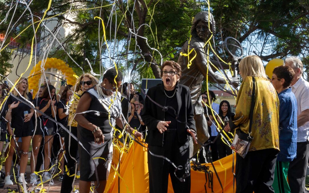 Tennis.com: Back to school with Billie Jean King: Trailblazer honored with statue at Cal State LA